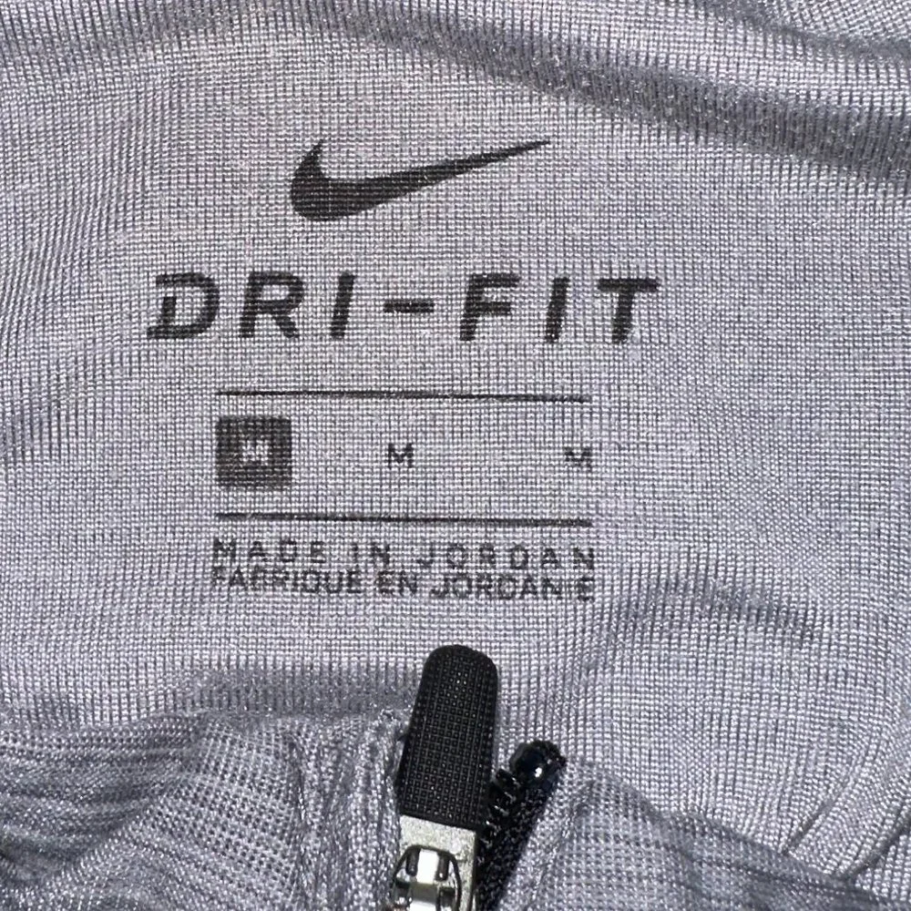 Nike Men's Dri-Fit Quarter Zip Grey Pullover Lightweight‎ Jacket Size Medium